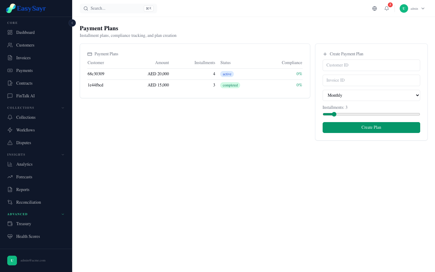 Embedded Payment Flows screenshot